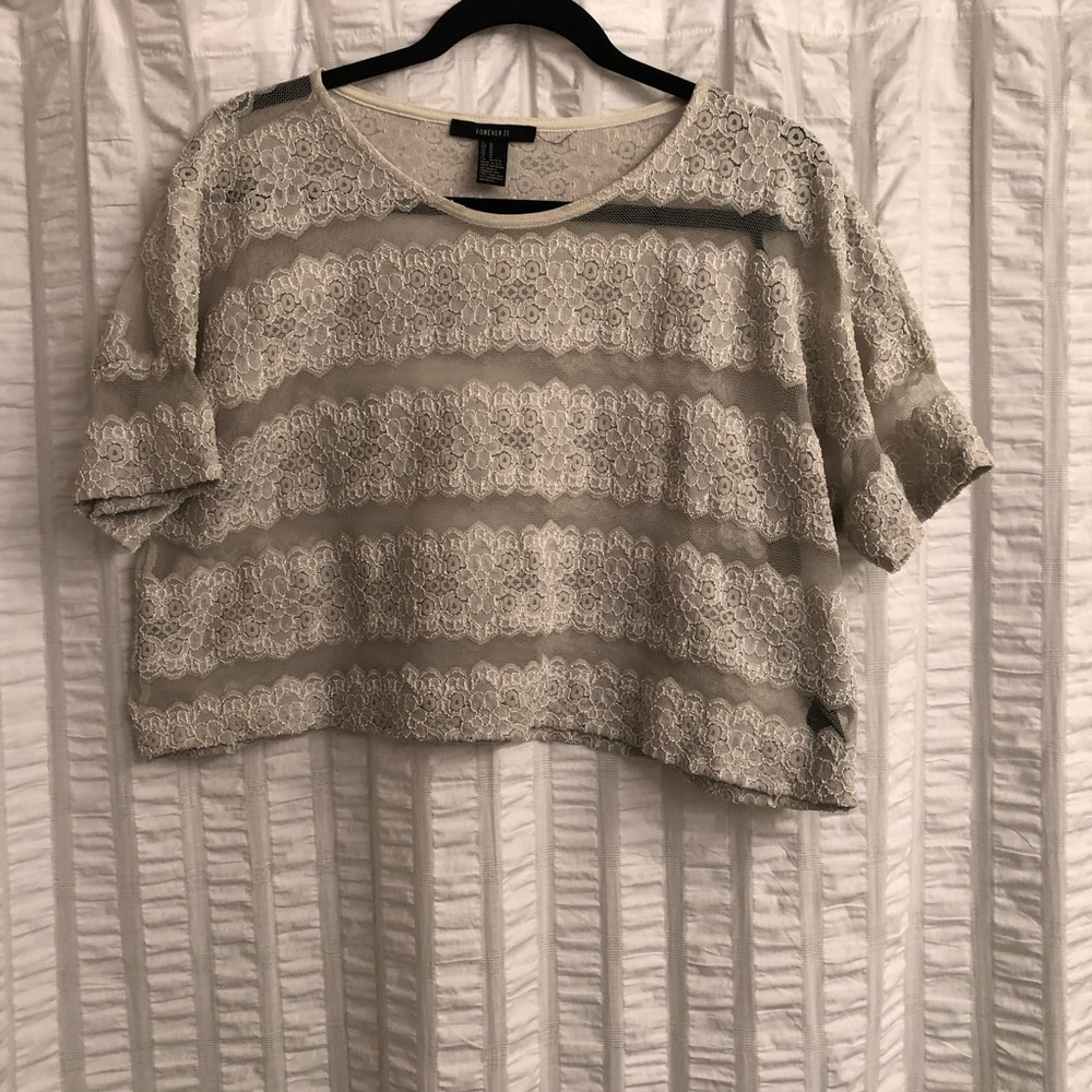 Forever 21 lace crop top